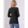 INSPIRE CHIC Women's Long Sleeve Crew Neck Stretch Peplum Hem Knit Casual Sweater - 4 of 4