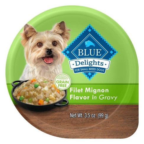 Blue Buffalo Delights Grain Free In Gravy Small Breed Wet Dog Food Filet Mignon Flavor - 3.5oz