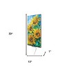HomeRoots 30" Yellow Brown And Green Solid Wood Sunflowers Garden Stake - 3 of 4