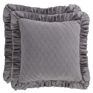 Grey Stonewashed Euro Sham Set of 2 - Grey - Levtex Home - 1 of 3