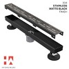 Hydroware Linear Shower Drain - C06 Matte Black - 24 Inches - 3 of 4