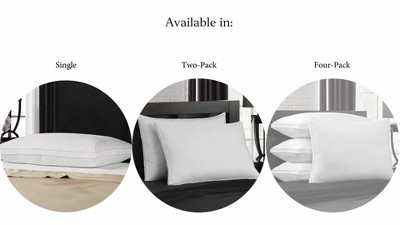 Ella Jayne Hypoallergenic White Microfiber Gusseted Pillow Set