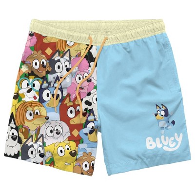 Men's 7" Bluey Swim Shorts - Blue/Beige