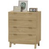 HOMCOM Fluted Dresser for Bedroom with 4 Drawers, Chest of Drawers with Gold Finger Pulls and 4 Wood Legs - 4 of 4