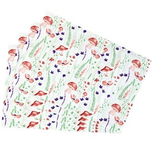 The Lakeside Collection Stella Mushroom Set of 4 Placemats and Runner - Set of 4 Placemats - 1 of 3