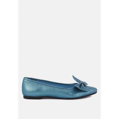 Обувь Rag & Co Womens Pie Metallic Big Bow Ballerinas 7