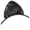 Wrapables Cosplay Costume Headband, Party Headwear for Women and Kids, Glittery Black Cat Ears - 2 of 4