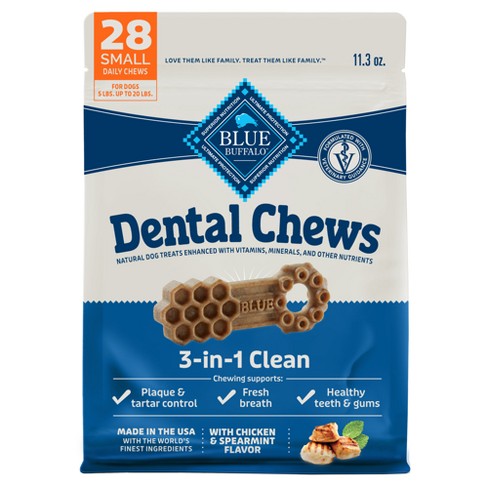 Blue Buffalo Dental Chew Small Flavored Dog Treat 11.3oz Target