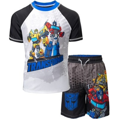 Transformers Bumblebee Megatron Optimus Prime Little Boys Swim Rash ...