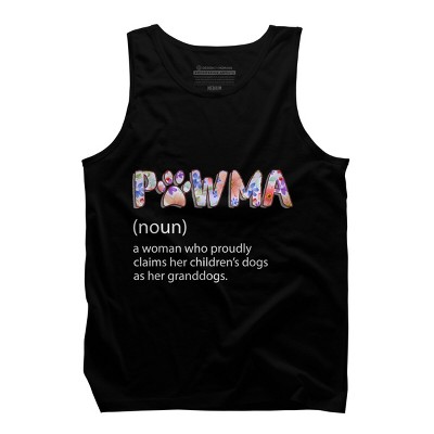 Men's Design By Humans Grandmother Loves Grandogs Pawma By littlesenh1 Tank Top