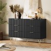coucheta 47" Fluted Dresser for Bedroom with 6 Drawers, Modern Chest of Wooden Chest with Metal Handle, for Living Room, Hallway, Entryway - 4 of 4