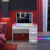 VANITII Diana RGB Vanity Desk with Light - 8 Storage Drawers - 4 of 4