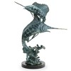 SPI Home Brass Two Bills – Marlin and Sailfish Duo Figurine, 15" Nautical Tabletop Accent - 4 of 4