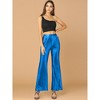 INSPIRE CHIC Women's Metallic Party Shiny Sparkle Wide Leg Flare Palazzo Pants - 3 of 4