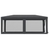 VidaXL Party Tent with 6 Mesh Sidewalls Anthracite 9.8'x19.7' HDPE - 4 of 4