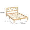 AEELLEEA Queen Size Bed Frame Strong Load Bearing Easy Assembly Minimalist Wood Platform Bed Frame for Home Bedroom - 3 of 4