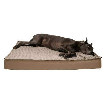 FurHaven Oxford Indoor/Outdoor Deluxe Dog Bed - Orthopedic Foam - Chestnut - Jumbo