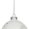 Northlight White and Silver Leaves Glass Ball Christmas Ornament - 3.5" - 4 of 4