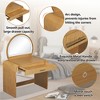 40"W Dressing Table Vanity Table Makeup Table with Touch Screen Lighted Mirror and Large Drawe - ModernLuxe - 4 of 4