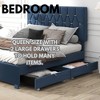 Lyngins Modern Upholstered Bed Frame with Tufting, Queen Size Beds with Headboards, Pull-Out Twin Trundle, 2 Storage Drawers, No Box Spring Needed - 2 of 4