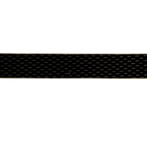 Black Wired Ribbon (Set of 2) - 1 of 2