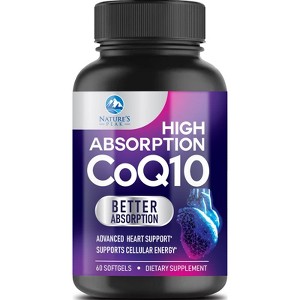 Co Q 10 Supplement - CoQ10 200mg Antioxidant, Heart Health Support & Energy Production - Coenzyme Q10 (Ubiquinone) Vitamins - 60 Softgels - 1 of 4
