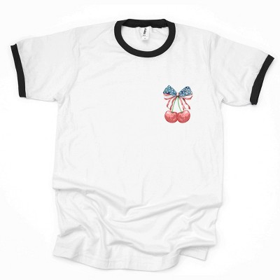 Simply Sage Market Patriotic Cherries Coquette Ringer Tee