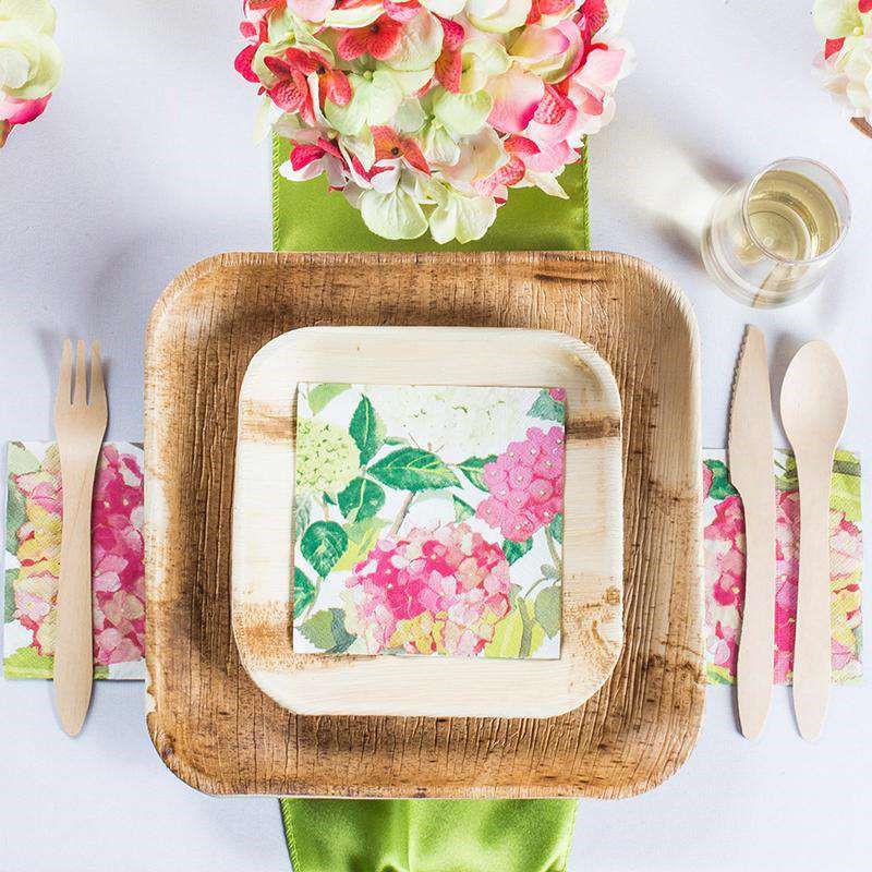 Smarty Had A Party Square Palm Leaf Eco Friendly Disposable Dinnerware Value Set (100 Buffet Plates + 100 Cake Plates), 3 of 5