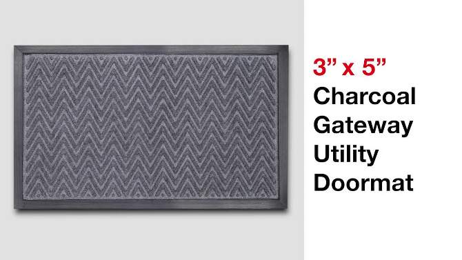 1&#39;6&#34;x2&#39;6&#34; Gateway Utility Doormat Charcoal - Mohawk, 2 of 8, play video