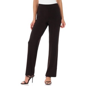 Rekucci Travel in Style Women's Soft Knit Classic Straight Leg Pant - 1 of 4