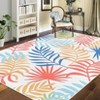 Modern Throw Rugs Botanical Area Rug Machine Washable Rug Stain Resistant Easy Cleaning Area Rug Low Pile Floor Cover Folding Carpet For Home Decor - 4 of 4