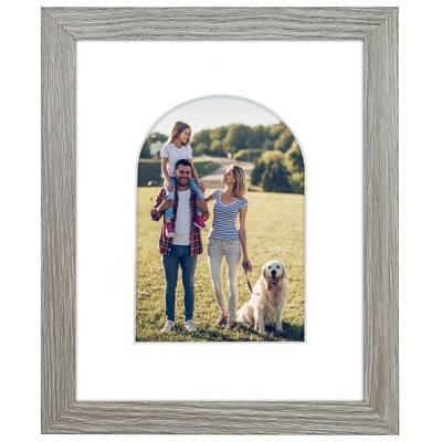 Americanflat 8" x 10" Picture Frame with Mat - Arch, Oval & Wavy Designs - Stylish Decor for Living Rooms, Dorms, Offices & More