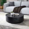 Lyngins Modern Fiberglass Coffee Table, Faux MARS Pattern Coffee Table, Round Tea table for Living Room, Stylish Center Table, No Need Assembly - 2 of 4
