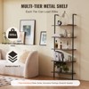 VEVOR Ladder Shelf, 5-Tier Bookshelf 24x11.8in, Open Wall-Mounted Ladder Shelf with Metal Frame,Storage Rack Sundries Holder, Black - 3 of 4