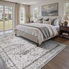 MontVoo Gray Medallion Floral Washable Rug  8'x10' - 4 of 4