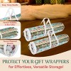 Hastings Home Gift Wrapping Paper Storage Bags With Handles - Clear/White, Set of 2 - 3 of 4