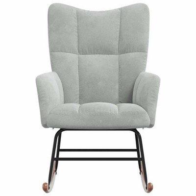vidaXL Rocking Chair Accent Side Chair Padded Seat for Living Room Velvet