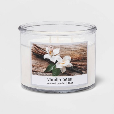 11oz Glass Jar 3-Wick Vanilla Bean Candle