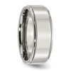 Black Bow Jewelry 8mm Stainless Steel Polished Ridged Edge Comfort Fit Band - 4 of 4