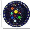Outer Space Rug for Kids, Solar System, ABC Alphabet, Non-Slip, Low Pile, Ultra Soft, Educational Floor Mat for Bedroom. - 2 of 4