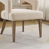 CAVINAS 25.79" Wide Modern Barrel Chair, Velvet Upholstered Accent Chair with Open Back and Solid Wood Legs, Beige - 4 of 4