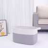 Unique Bargains Woven Handcrafted Cotton Rope Decorative Storage Basket 19" x 13.5" x 11" - 4 of 4