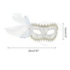 Unique Bargains Side Feather Masquerade Princess Half Face Party Mask 1 Pc - 2 of 4