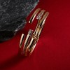 Women's Rope Open Bangle Bracelet - Champayne Gold - 2 of 4