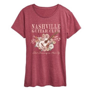Women's - Instant Message - Nashville Guitar Short Sleeve Graphic T-Shirt - 1 of 4