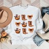 Simply Sage Market Women's Graphic Sweatshirt Coquette Pumpkin and Cowboy Boots - 3 of 4