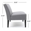 SKRAN Modern Loveseat for Living Room - Fabric Upholstered with Birch Wood Legs and Durable Construction, Grey - 4 of 4
