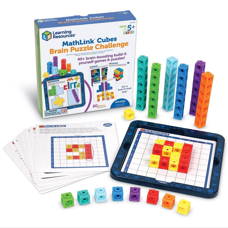 Learning Resources Mathlink Cubes Brain Puzzle Challenge, 1 of 10