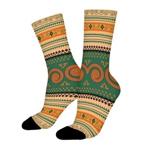 Thailand Traditional Women Printed Crew Socks Funny Funky Socks Soft Polyester Novelty Gifts for Artists Men - 1 of 1