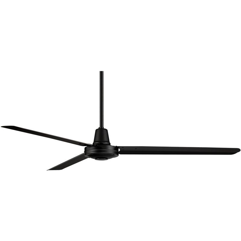 60" Casa Vieja Turbina DC Modern Industrial Indoor Outdoor Ceiling Fan with Remote Control Matte Black Damp Rated for Patio Exterior House Home Porch, 5 of 9
